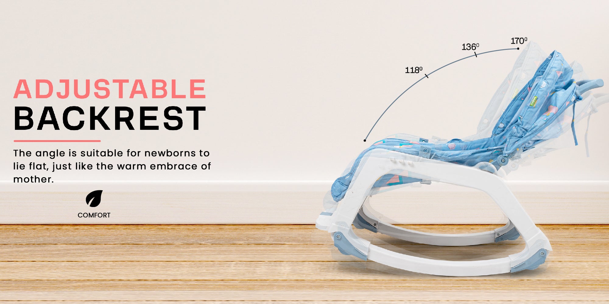 Baybee 5 in 1 Baby Rocking Chair for Kids with Hanging Toys Baby Dining Booster Seat with Multi Position Recline, Music, Wheels & Food Tray Rocker Chair for Babies 0 to 2 Years Boys Girls Green