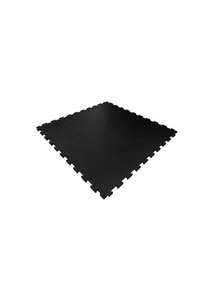 TA Sport Interlocking Rubber Tile, 100 cm x 50 cm x 16 mm Size, Black