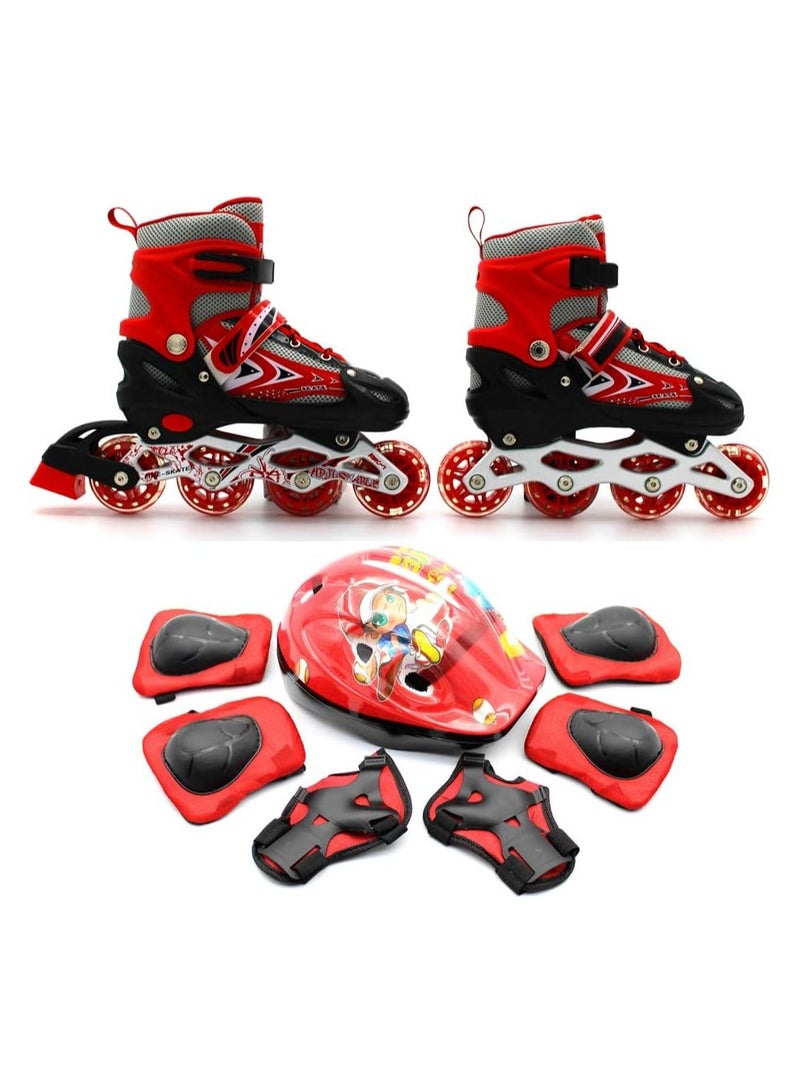 Unisex Kids Roller Skate Shoes Removable Become Sport Trainer for Boys Girls Double Wheels Shoes