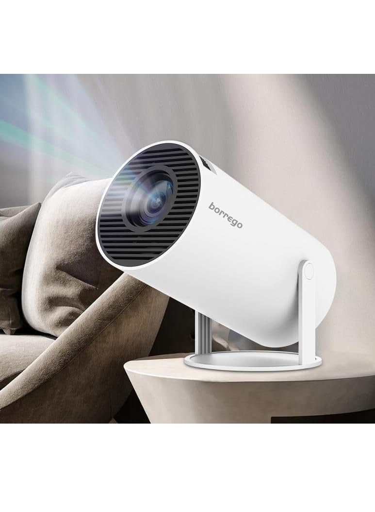 Immersive 4K Smart Portable Projector with Built-In Speakers Screen Mirroring  and Advanced Connectivity Features for HD Home Cinema Experience