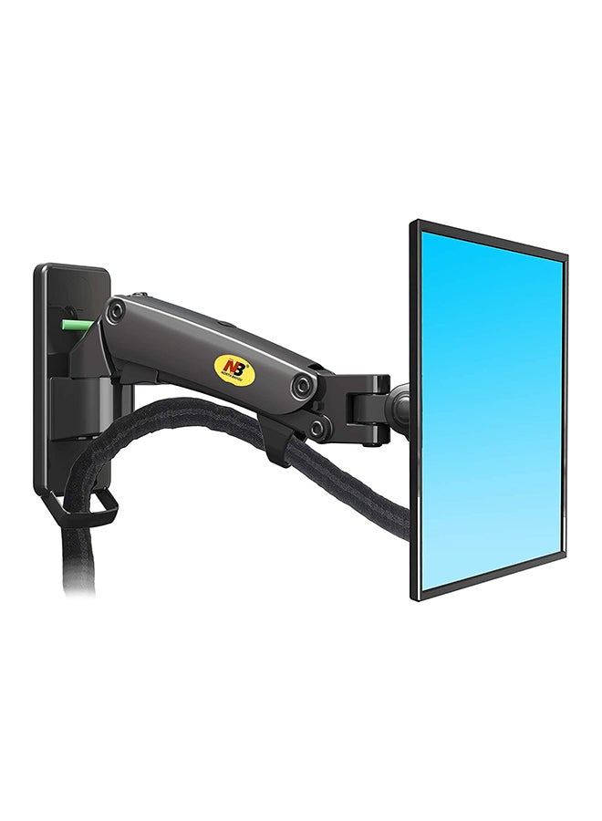 Adjustable TV Wall Mount With Gas Spring For 40 - 50 Inch Monitors Black