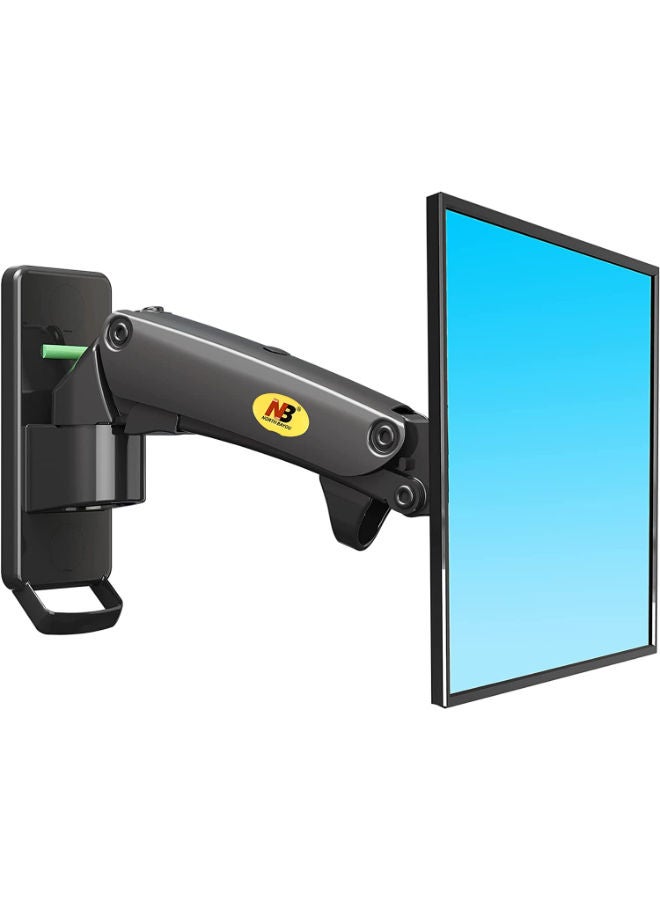 Adjustable TV Wall Mount With Gas Spring For 40 - 50 Inch Monitors Black