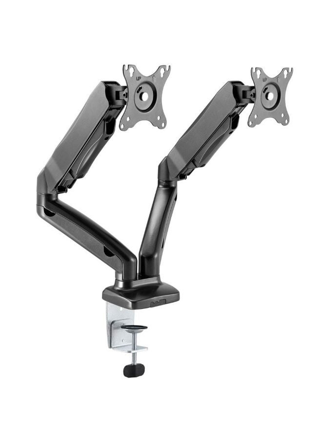 Skilltech Dual Monitor Thin Gas Spring Dual Monitor Arm For 13″-32″ Black/Silver