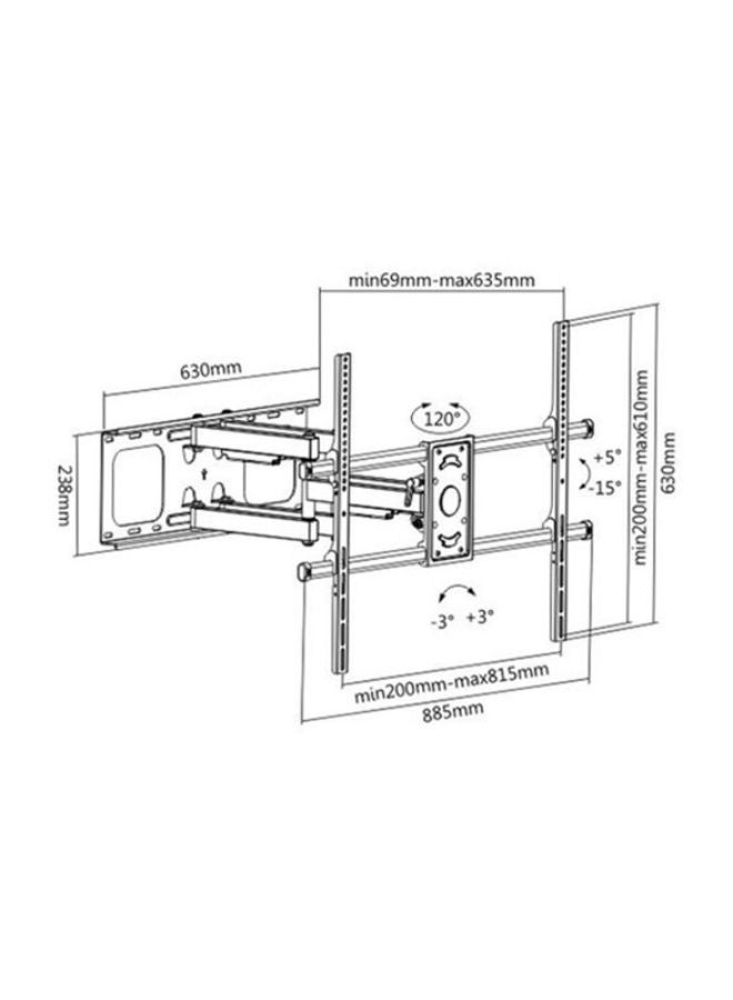 Swivel TV Wall Mount Bracket Black  For LCD TV Black 14 to 43-inch