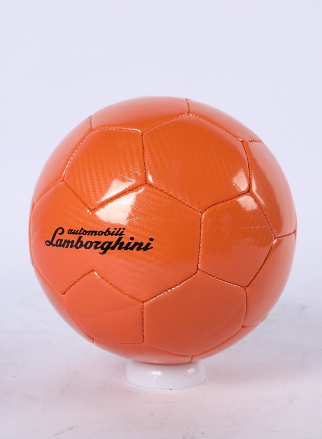 LAMBORGHINI #5 MACHINE-SWING PU CARBON FIBER SOCCER BALL-ORANGE