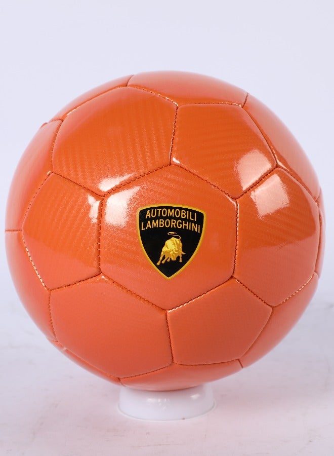 LAMBORGHINI #5 MACHINE-SWING PU CARBON FIBER SOCCER BALL-ORANGE