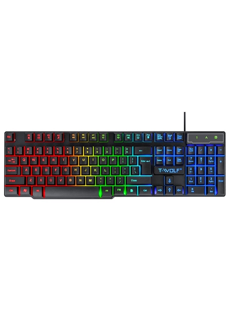 4 in1 Gaming Keyboard Whit Mouse pad Mouse Gaming Headset Wired Led Rgb Backlight Bundle For Pc Gamers and Xbox and PS4 TF800