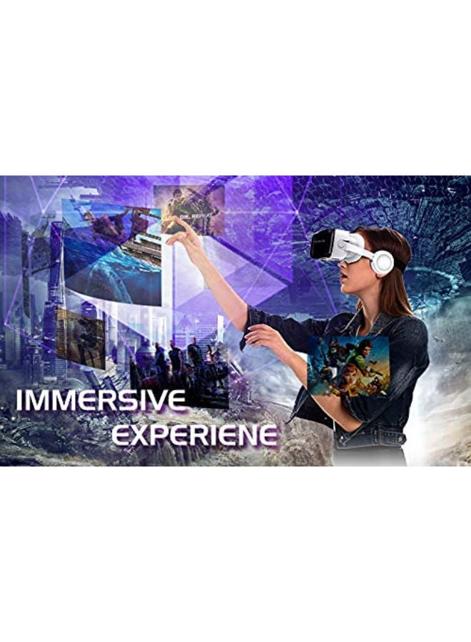 Virtual Reality 3D Wireless Glasses Headset With Earphone