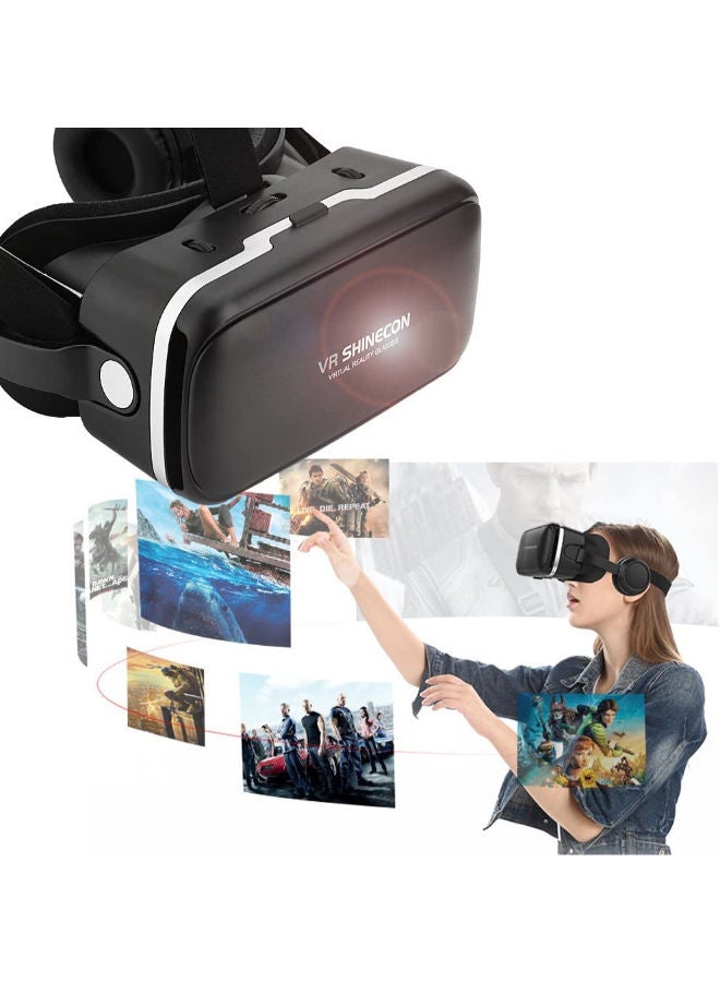 VR 3D Virtual Reality Headset for Movies and Games VR Glasses Goggles Compatible with Phone & Android