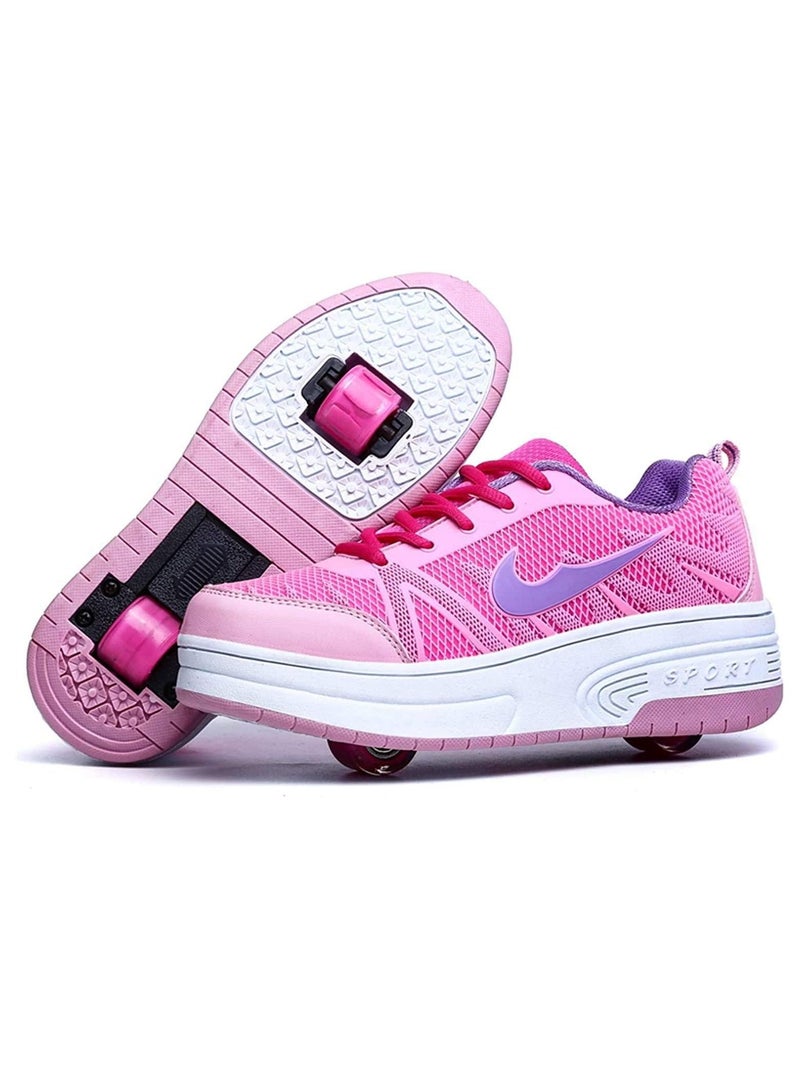 Kids Roller Skates Shoes Roller Shoes Boys Girls Wheel Shoes Roller Sneakers Shoes with Wheels