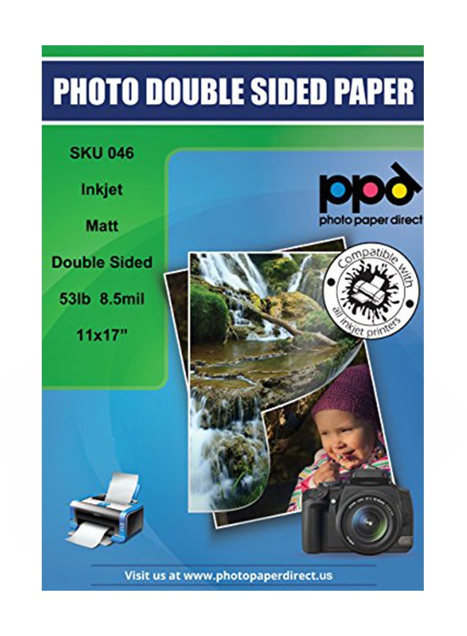 50-Sheet Inkjet Matt Double Sided Heavyweight Paper