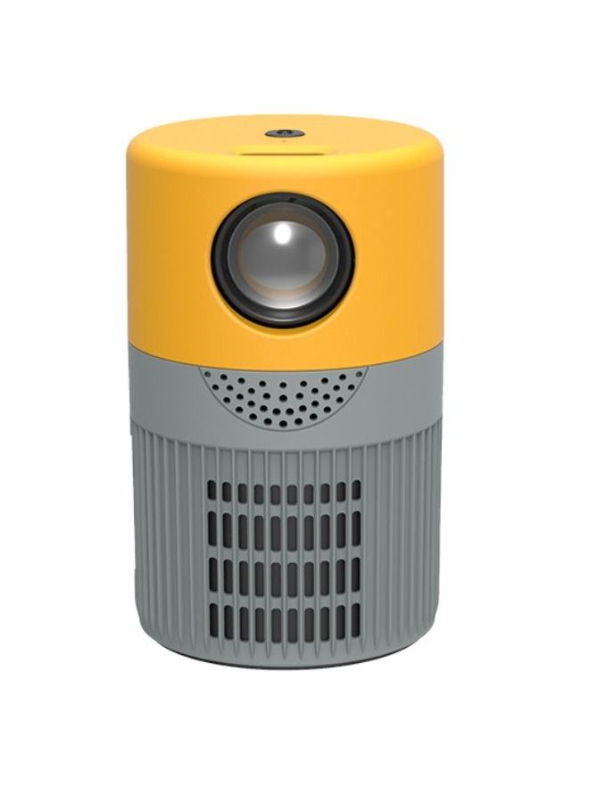 T400 Mini HD Projector Portable Home Theater Outdoor Video Projector Compatible with HDMI, AV and USB, Laptop, Smartphone -Yellow