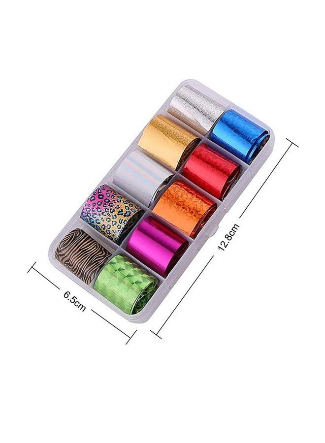 40 Rolls Starry Sky Nail Foil Adhesive Transfer Sticker Tips Ebanku Nail Art Stickers Tips Wraps Foil Transfer Adhesive Glitters Acrylic Diy Decoration Kit(4 Boxes)