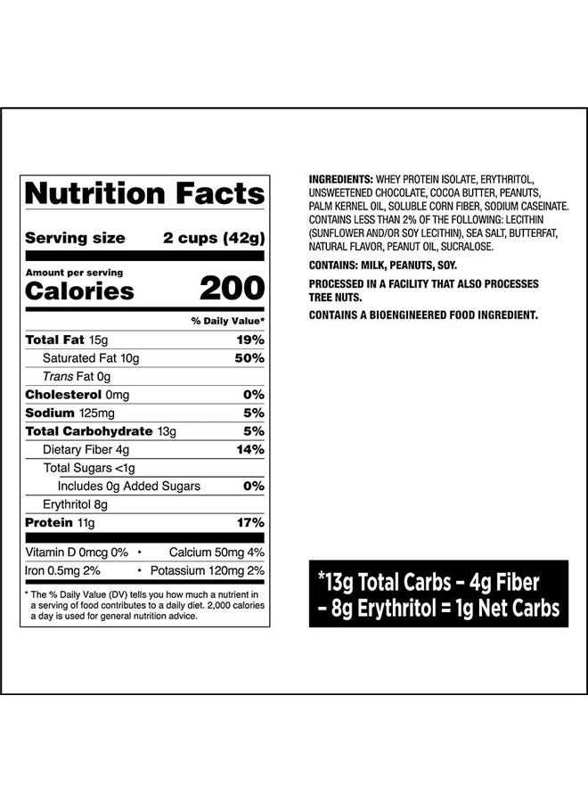 High Protein Low Carb, Gluten Free, Keto Friendly, Peanut Butter Cups, 12 Count (Pack of 1) (total- 17.76 Ounce)