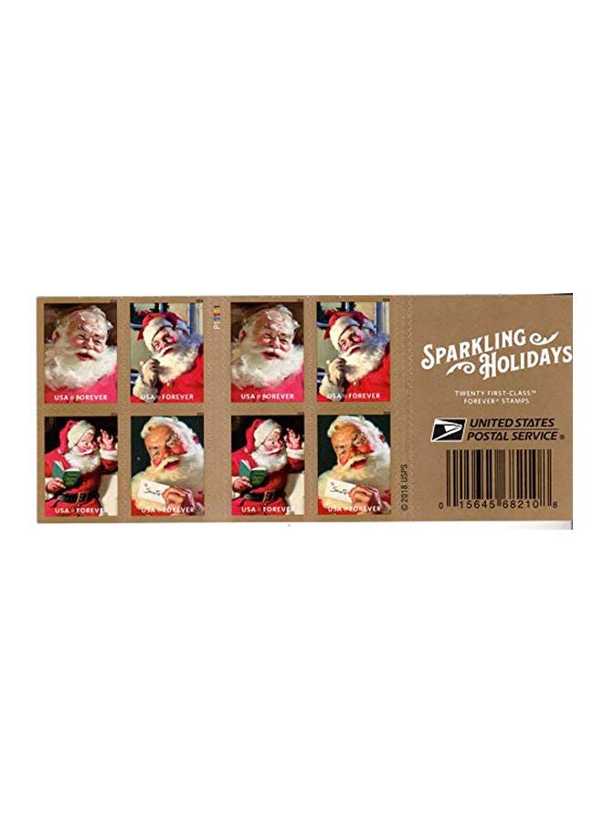 4-Piece Santa Claus Christmas Stamps