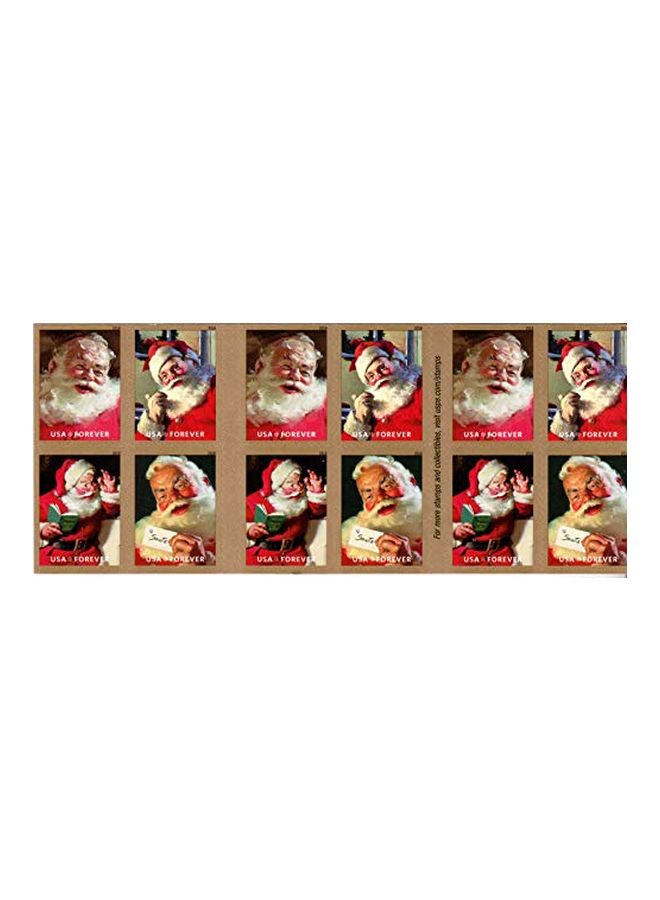 4-Piece Santa Claus Christmas Stamps