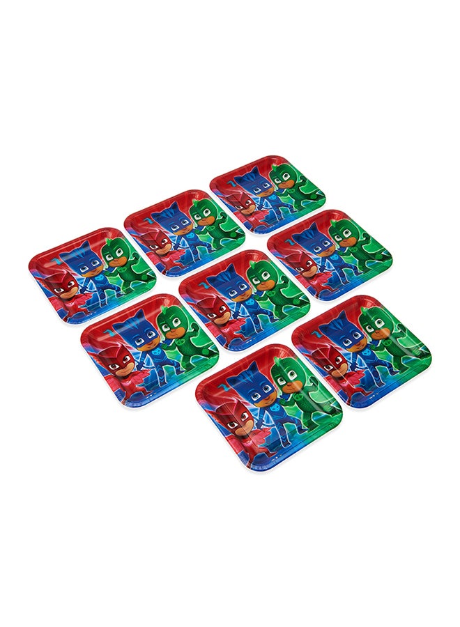 8-Piece Pj Masks Square Plate 9x9inch