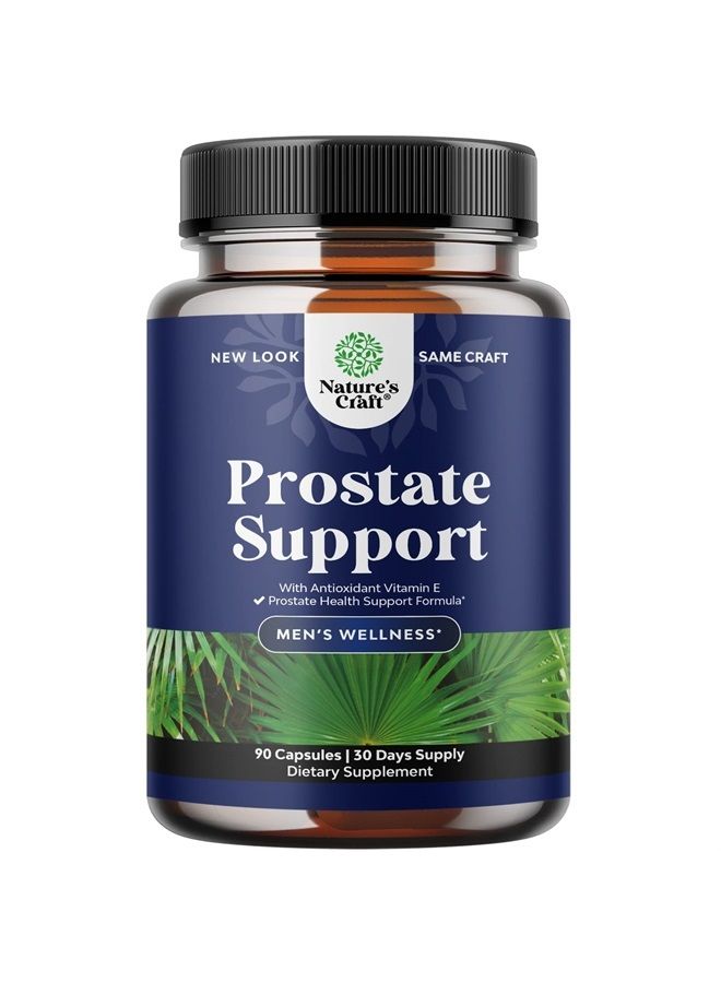 Herbal Prostate Health Supplements for Men - Advanced Prostate Supplements for Men with Beta Sitosterol Selenium Pygeum and Saw Palmetto for Men Prostate Support and Frequent Urination - 90 Capsules