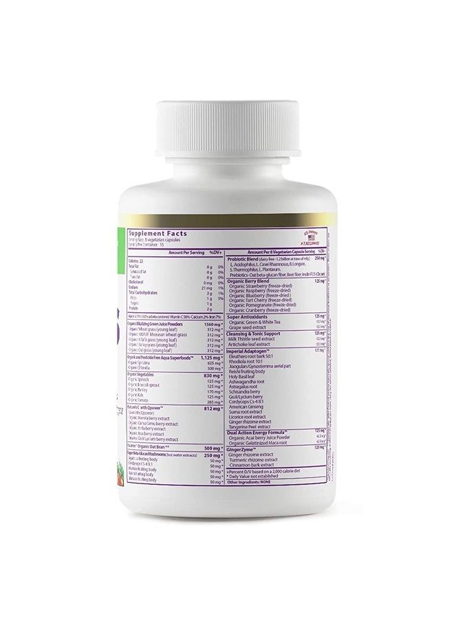 ORAC Energy Greens Capsules, Keto, Paleo and Vegan Friendly, Gluten Free, Non-GMO, 120 Vegetarian Capsules