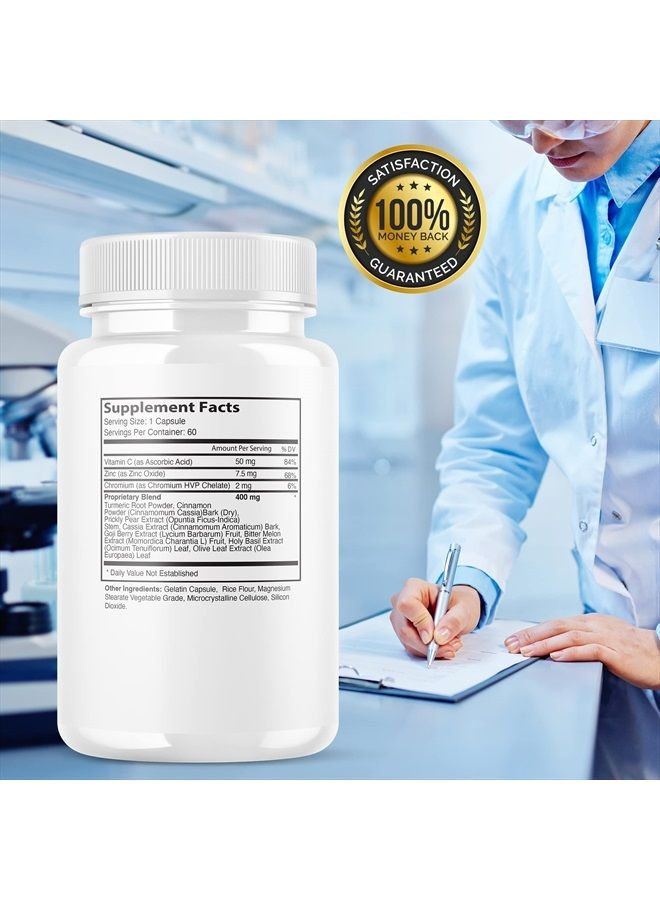 (3 Pack) Glucofreeze Pills - Official Formula Gluco Freeze Pills - Glucofreeze Pills Sugar, Gluco Freeze Dietary Supplement, GlucoFreeze Advanced Strength Formula with Cinnamon Bark (180 Capsules)