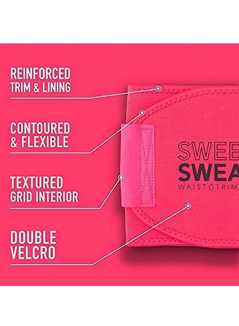 Sweet Sweat Waist Trimmer Belt Neon Pink  Medium