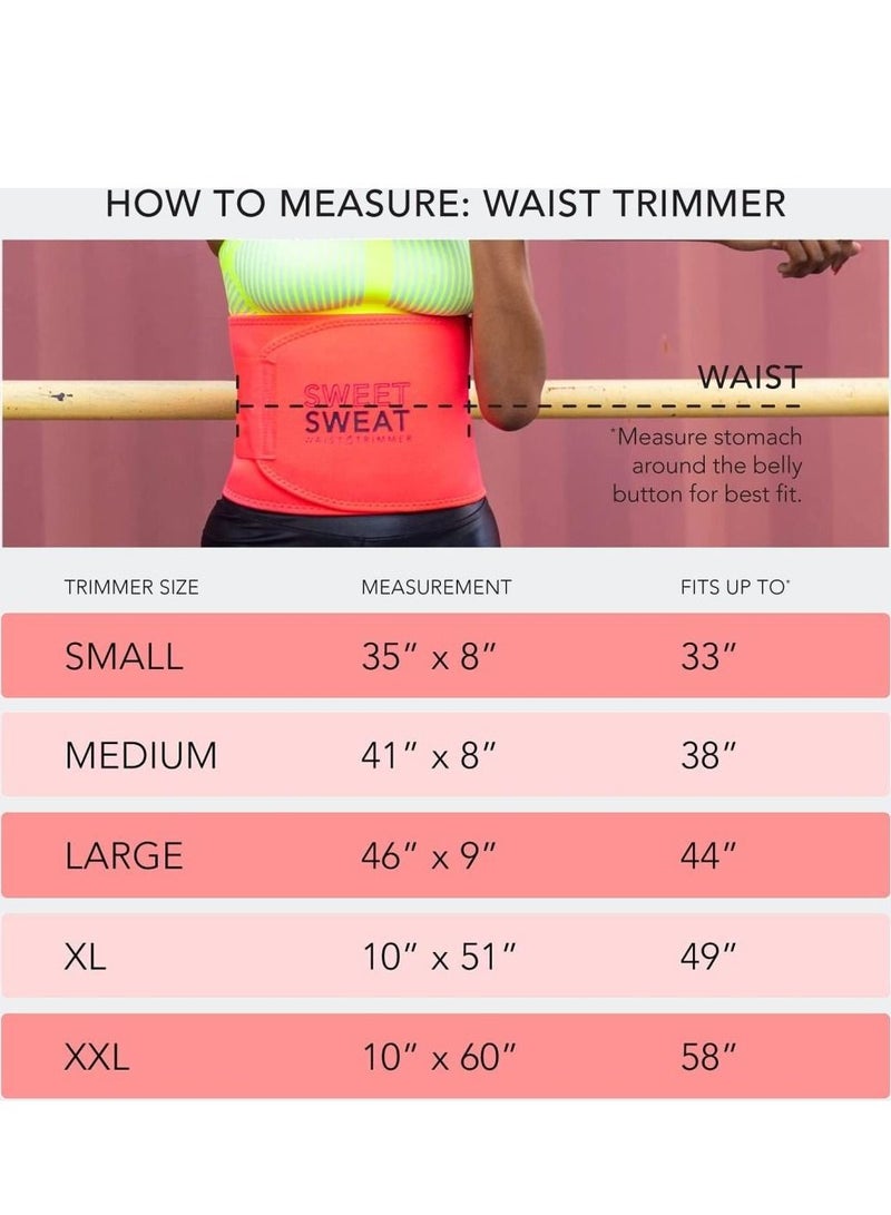 Sweet Sweat Waist Trimmer Belt Neon Pink  Medium