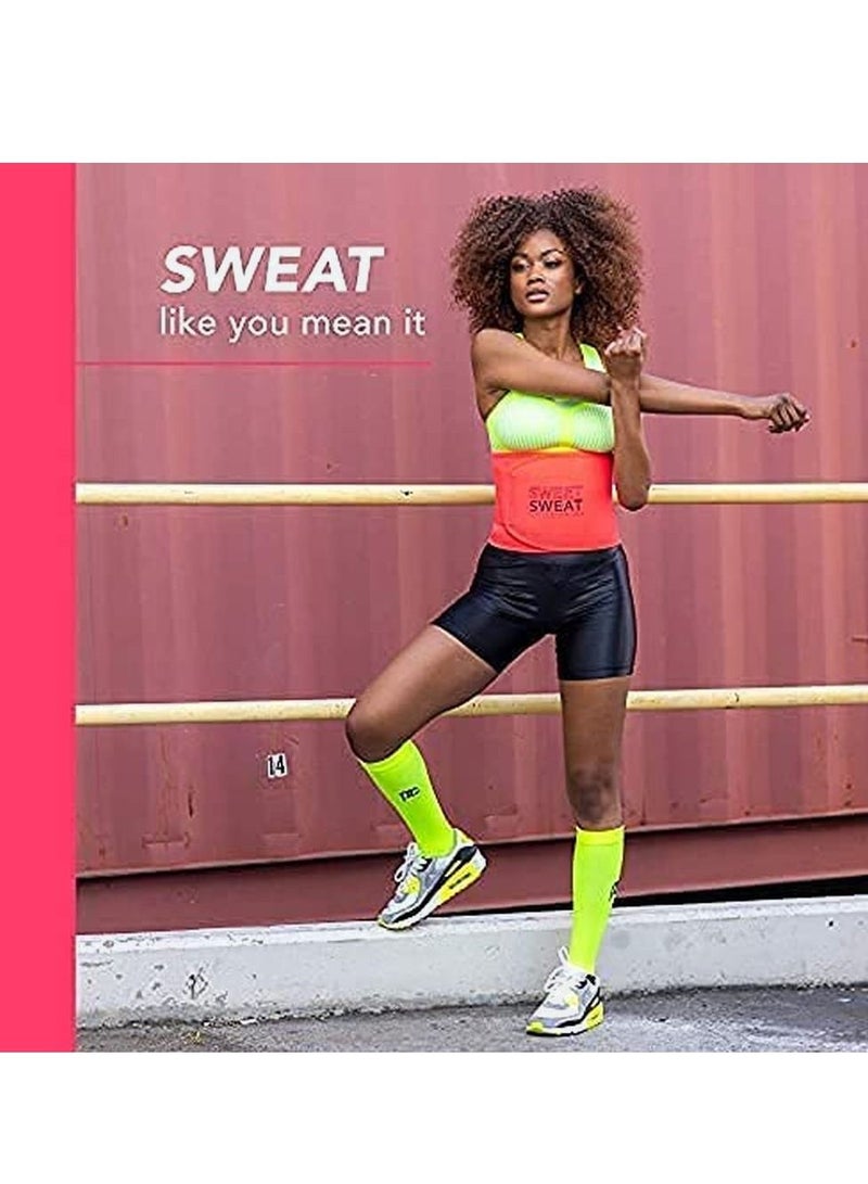 Sweet Sweat Waist Trimmer Belt Neon Pink  Medium