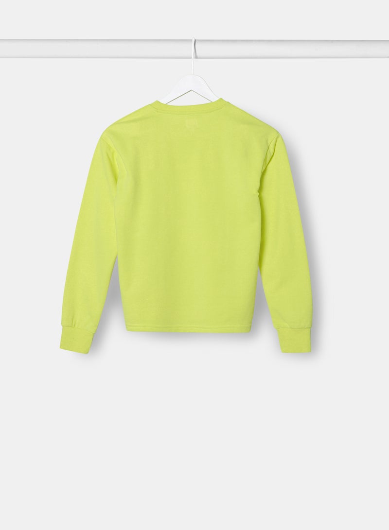 Girls Sweatshirt Light Green