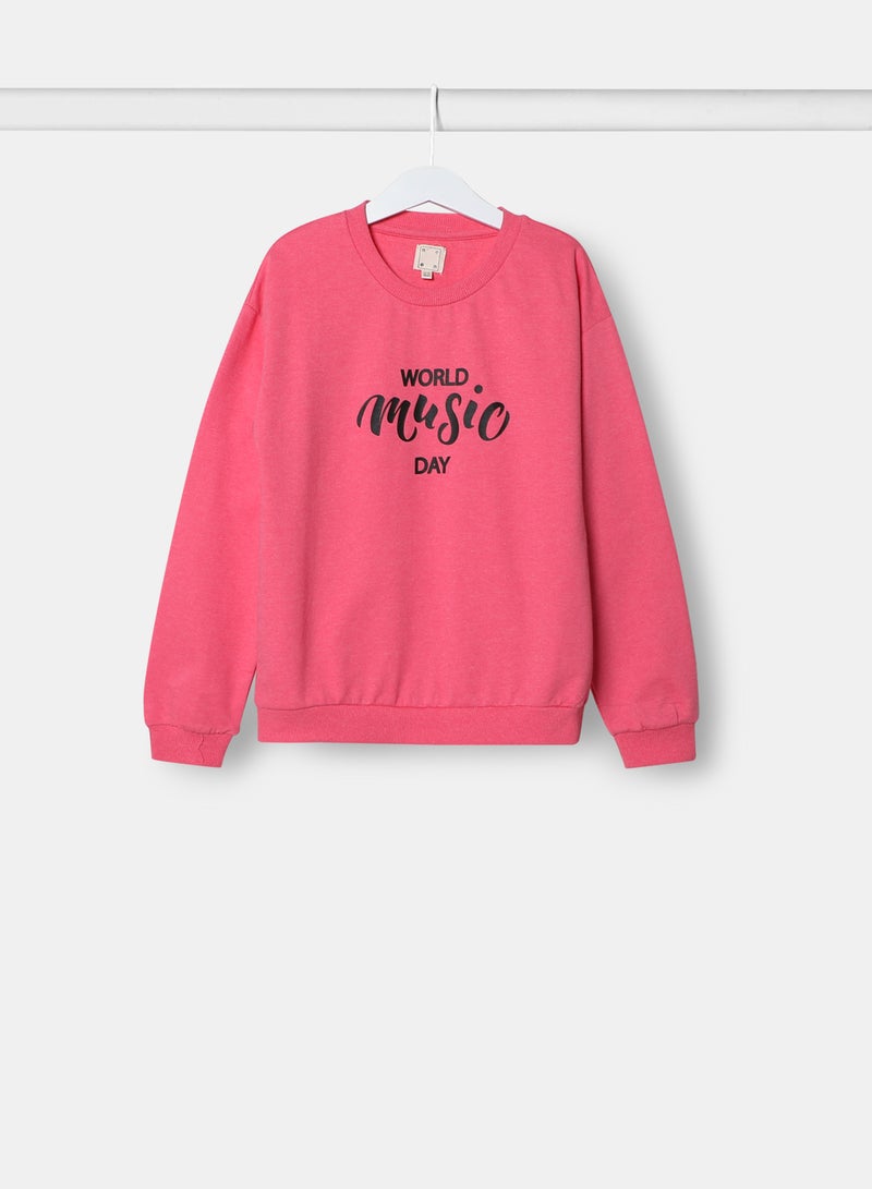 Girls Sweatshirt Pink