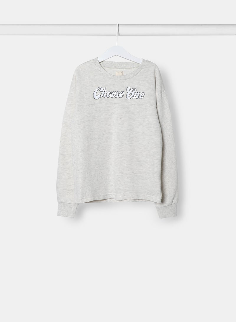 Girls Sweatshirt Grey