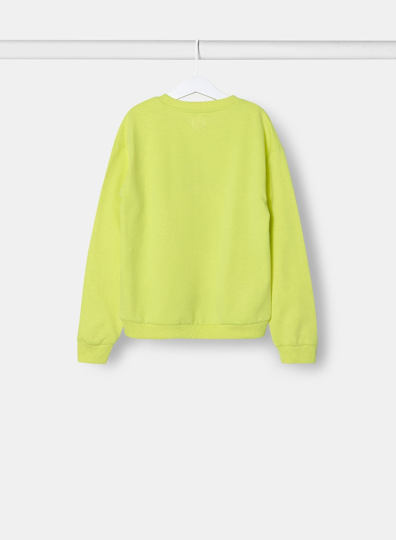 Girls Sweatshirt Yellow