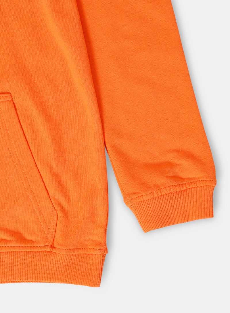 Casual Long Sleeve Hoodie Carrot