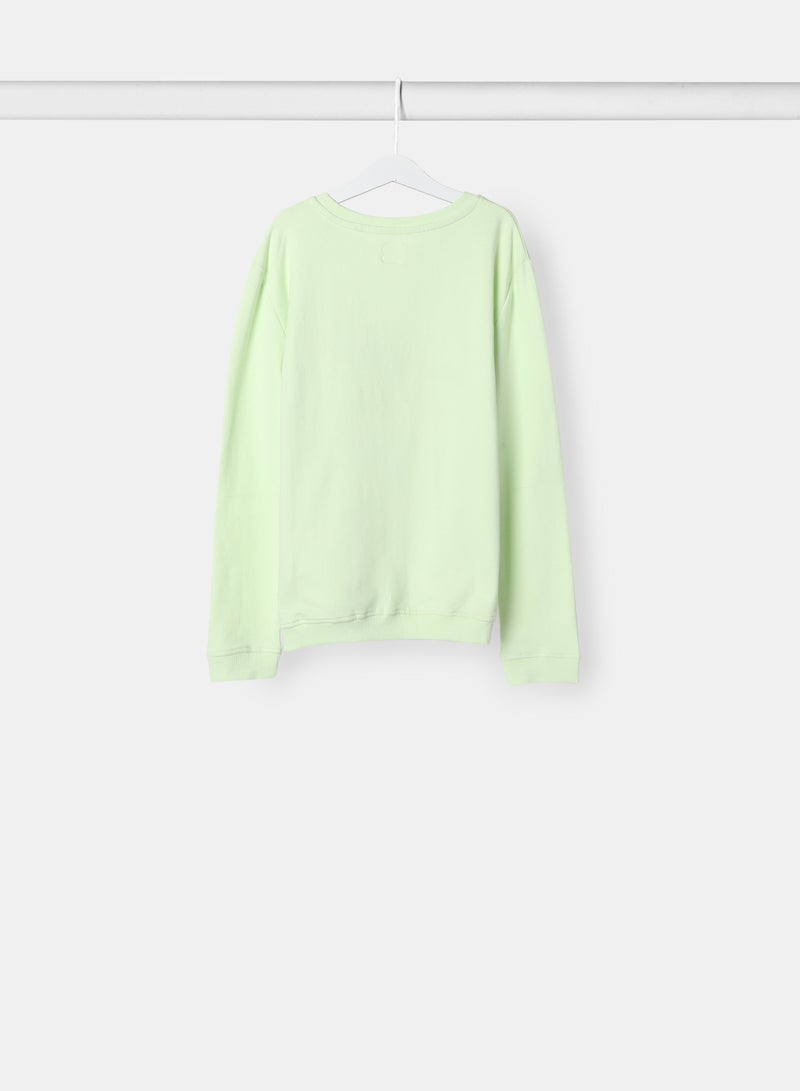 Round Neck Sweatshirt Green