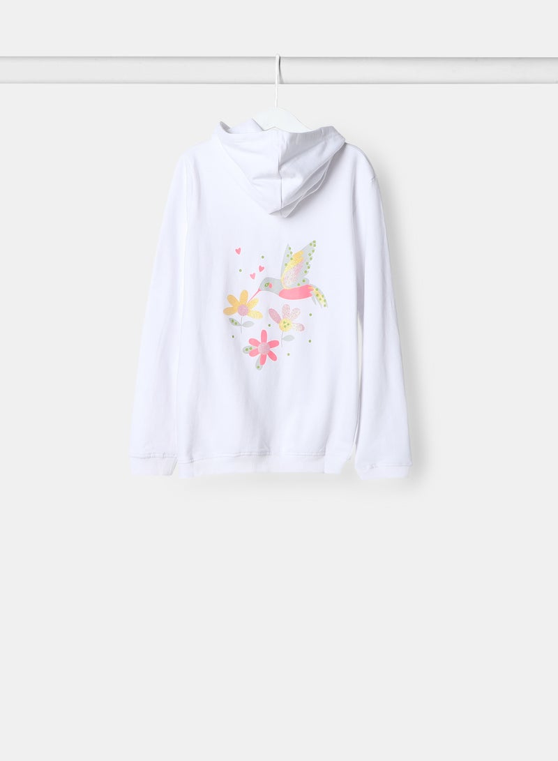 Girls Hoodie White