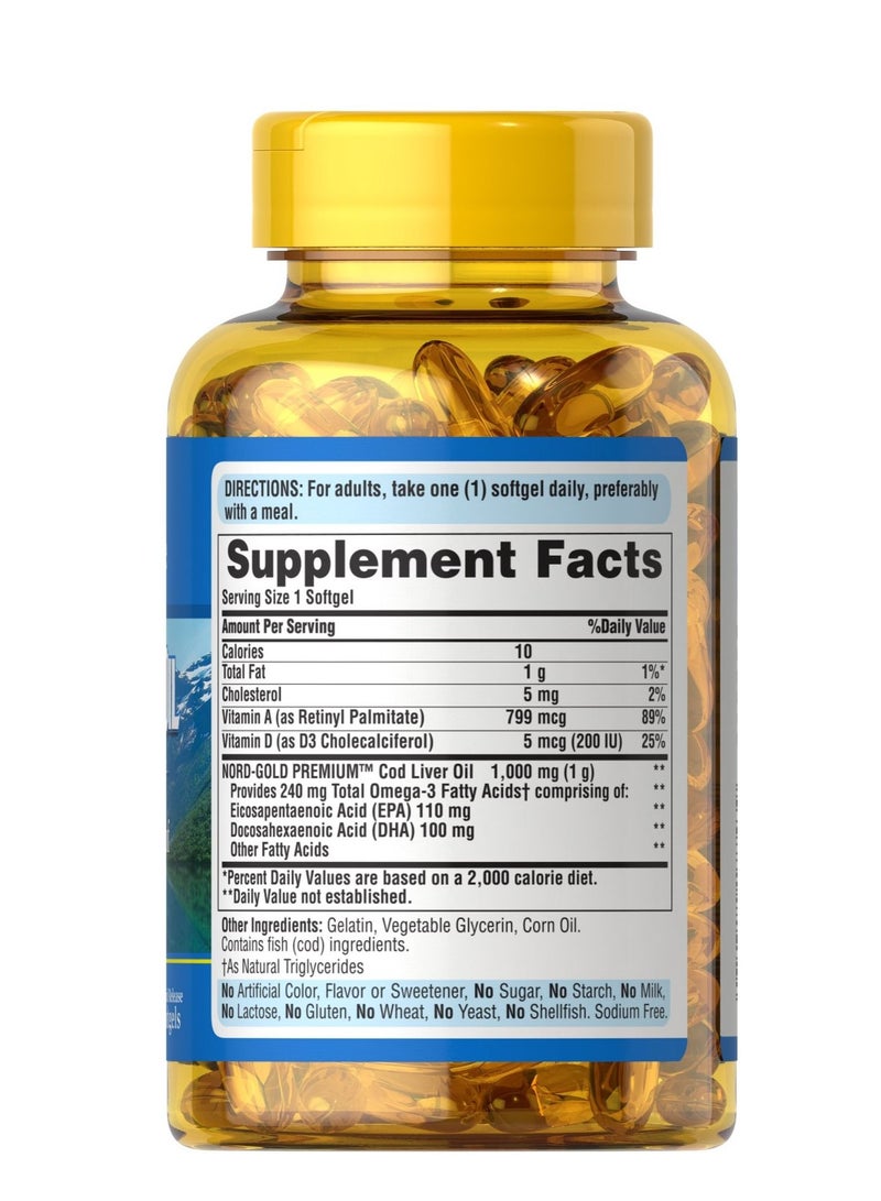 Cod Liver Oil 415 mg 30 softgels