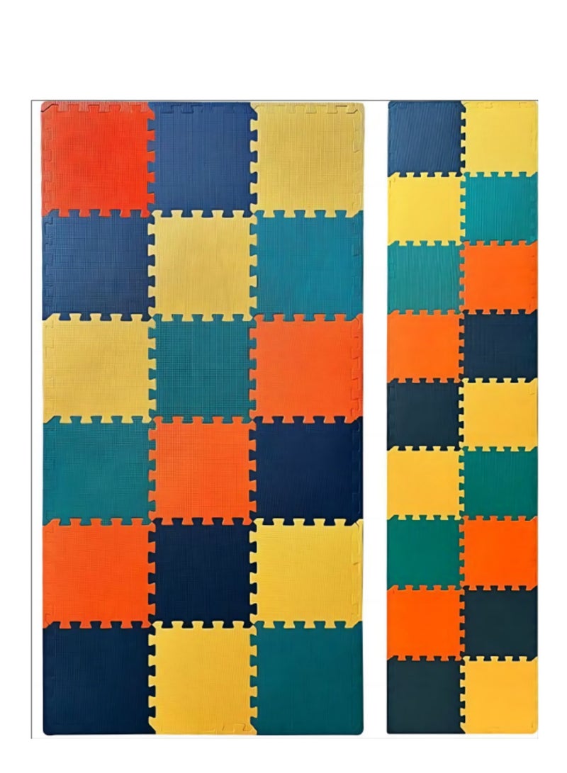 COOLBABY Soft Non-Toxic Baby Play Mat Colorful Puzzles 16 Pieces EVA Foam Interlocking Tiles for Gym Nursery Playroom