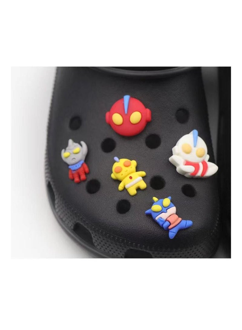 9-Pieces 1/Set Fashion Cute Fun Cartoon Character Buckle Use for Wristbands Bracelets Crocs Shoes Decorations