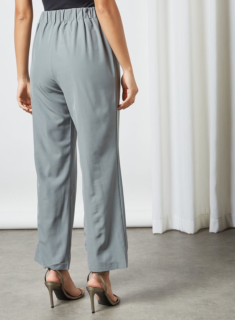 Modest Pants With Tie Around Grey