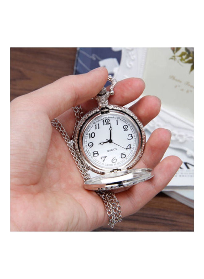 women Vintage Steam Train Antique Chain Quartz Locomotive Pendant Pocket Watch Gift