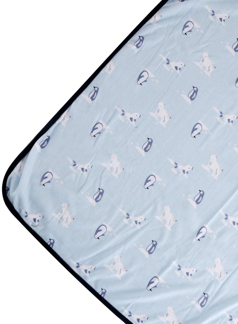 Pack of 2 Premium Gender Neutral Baby Nursery Blankets For Newborn Boys And Girls - Blue