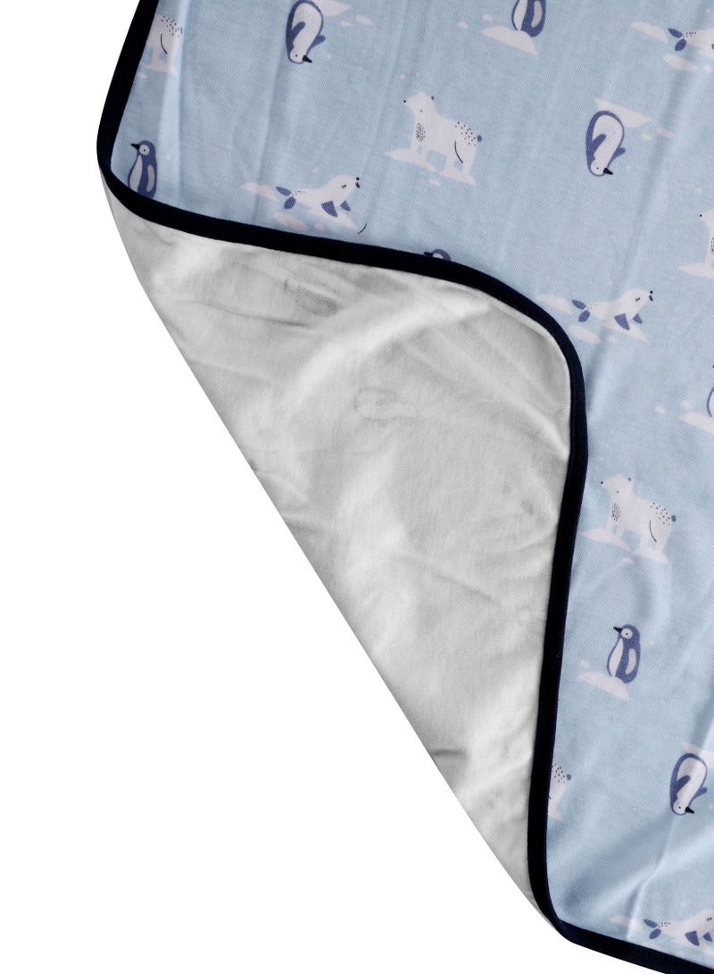 Pack of 2 Premium Gender Neutral Baby Nursery Blankets For Newborn Boys And Girls - Blue