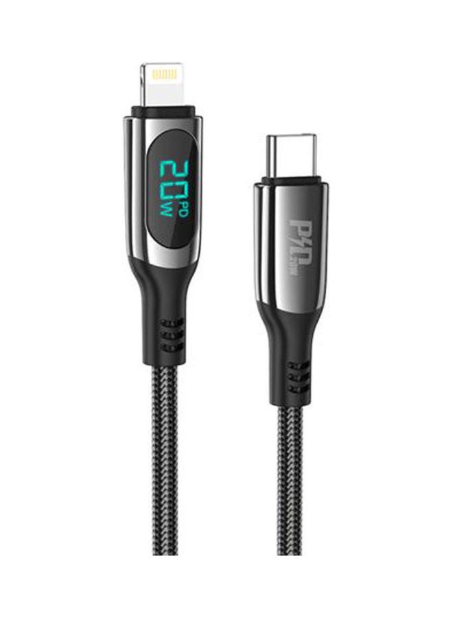 Extreme Pd Charging Data Cable For Lightning Black