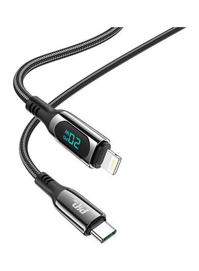 Extreme Pd Charging Data Cable For Lightning Black