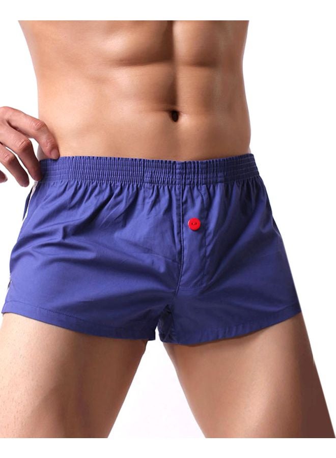 U-Convex Solid Boxers Dark Blue