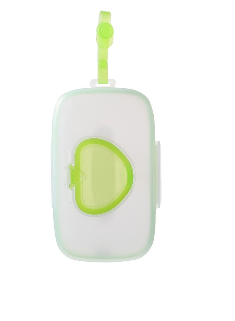 Baby Wipe Dispenser, Portable Refillable Wipe Case, Reusable Travel Wet Wipe Pouch for Travel-Pouch Carries (Green)