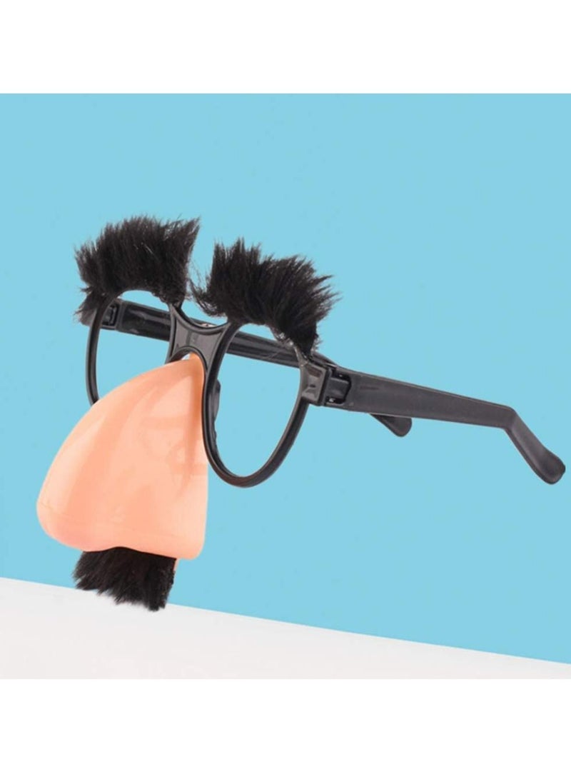 5 Pcs Funny Glasses with Big Nose Eyebrows and Mustache, Disguise Glasses, Perfect Party Favors, Suitable for parties, funny photos