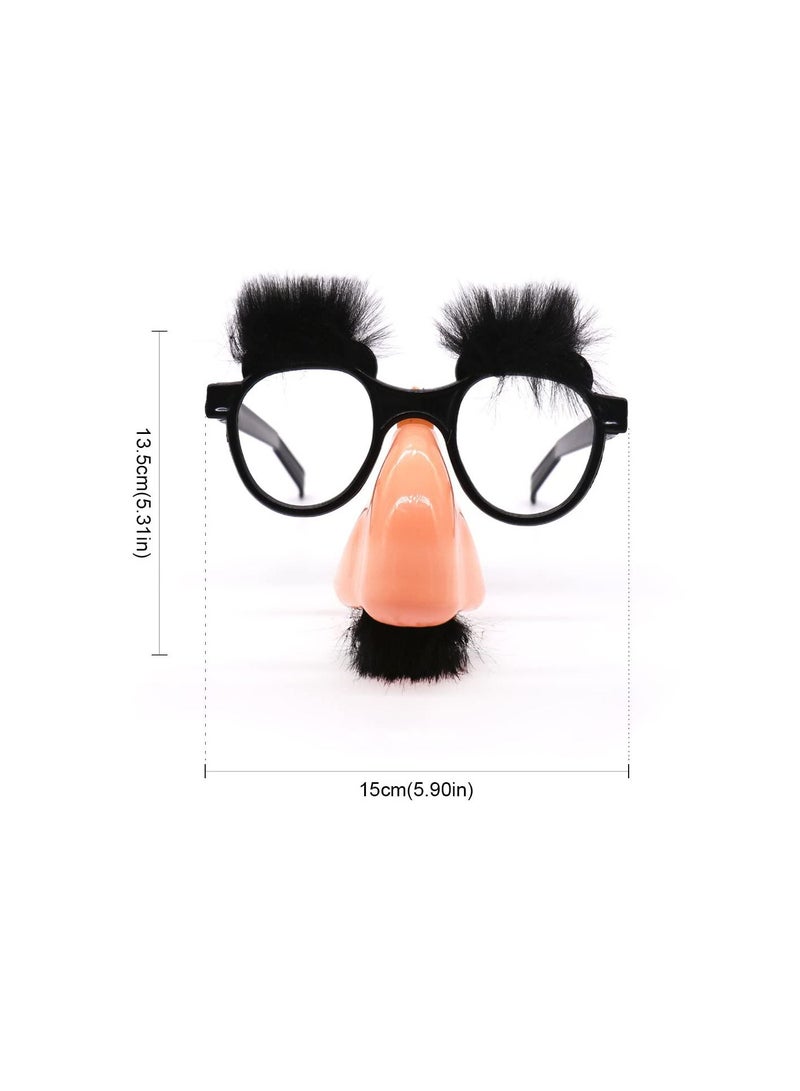 5 Pcs Funny Glasses with Big Nose Eyebrows and Mustache, Disguise Glasses, Perfect Party Favors, Suitable for parties, funny photos