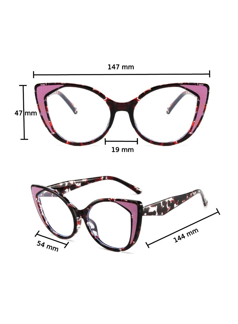 Blue Light Blocking Optical Eyeglasses - Stylish Oversized Frames, Clear Lens, Polarized. Top-rated Bluelight Protection for Reading, Work, & Screen Time. Vintage-Inspired, Lightweight Design.