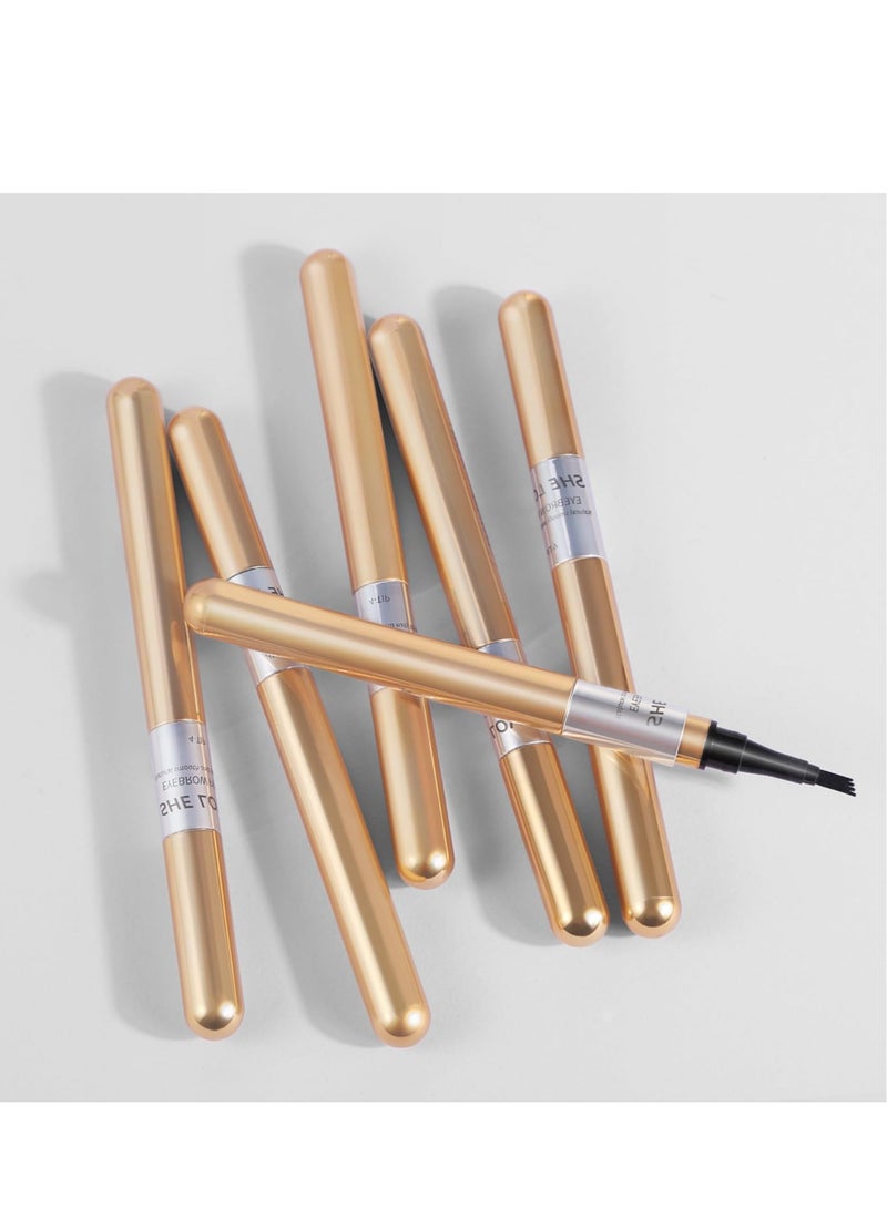 EXCEFORE Eyebrow Pencil, Micro blade pen for eyebrows, Water-Resistant, Creates Natural Looking Brows Effortlessly, Smudge-Proof Fine-Stroke Microblading Pencil Eyebrow Pencil (Black)