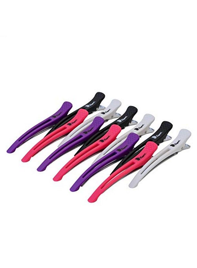 Firm Grip Hair Clips For Styling Sectioning With Silicone Band Duckbill Hair Styling Clips Durable Alligator Hair Clips For Women Long Duck Billed Hair Clips Salon Large Hair Clips For Hair